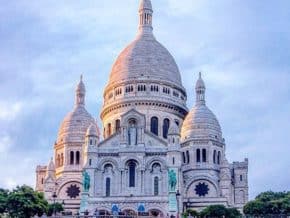 sunset sacre coeur steps