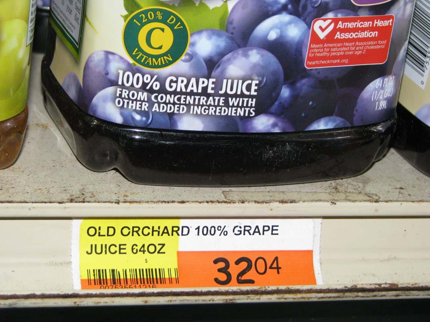Prices in dominica are high for Old Orchard grape juice: EC$32.04