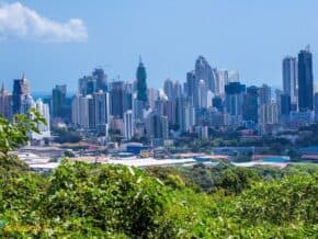 view of Panama City skyline from Parque Metropolitano