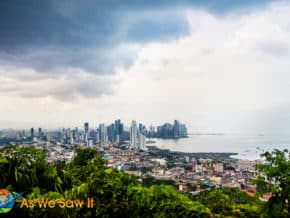 Panama City coastline and Costa del Este as seen from Ancon Hill