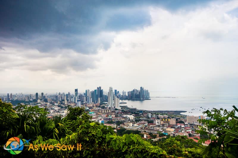 Panama City coastline and Costa del Este as seen from Ancon Hill