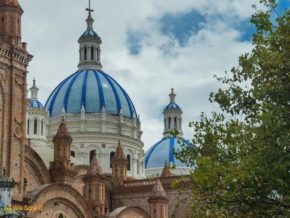 blue domes of Cuenca's Cathedral of the Immaculate Conception