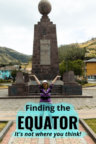 Standing on latitude 0°, the real equator line in Ecuador, is harder than it looks. For one thing, all but one of the 'equator lines' around Quito is wrong. Click to learn where the true Middle Earth really is. #ecuador #quito #travel #equatorline #thingstodo #equator #monuments #southamerica #attractions #geography