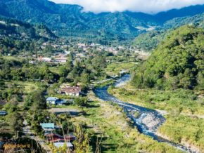 A river runs through the valley of Boquete Panama