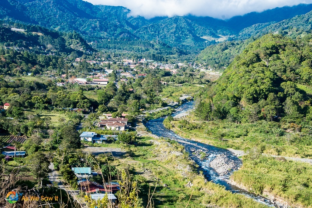 A river runs through the valley of Boquete Panama