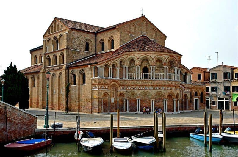 Arched facade of Church of Saints Mary and Donatus on Murano