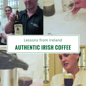 Easy recipe for how to make a Jameson Irish Coffee + how it began, tasty hot alcoholic coffee variations and resources for making Irish Coffee yourself. Direct from Ireland! #coffee #ireland #recipes