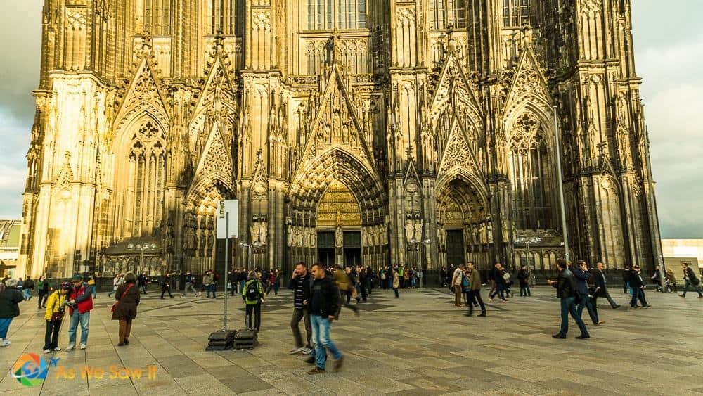 Lower facade of Kolner Dom, aka Cologne cathedral