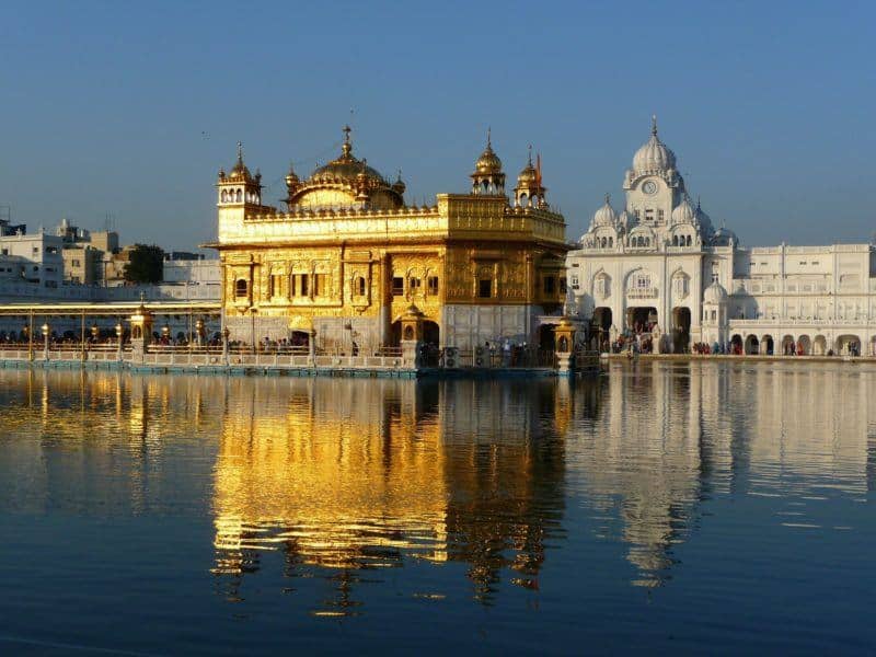 Golden Temple of Amritsar and its reflection in the water