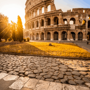 coliseum text says rome