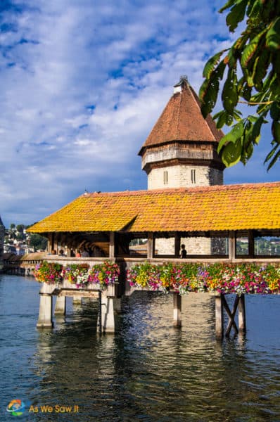 Lucerne Bridge over the water