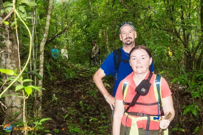 Two hikers in Darien Gap jungle.