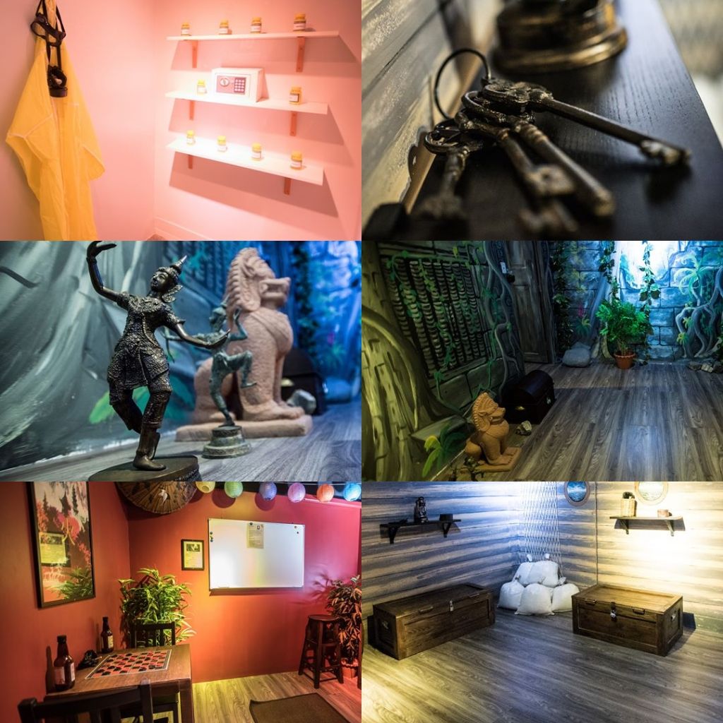 Collage of images from Bangkok Escape Room