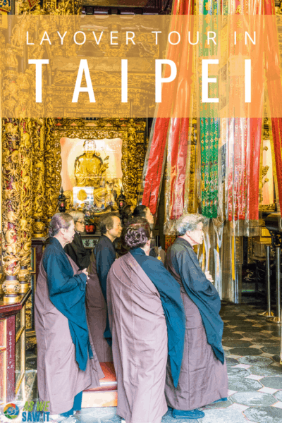 monks at temple text says taipei