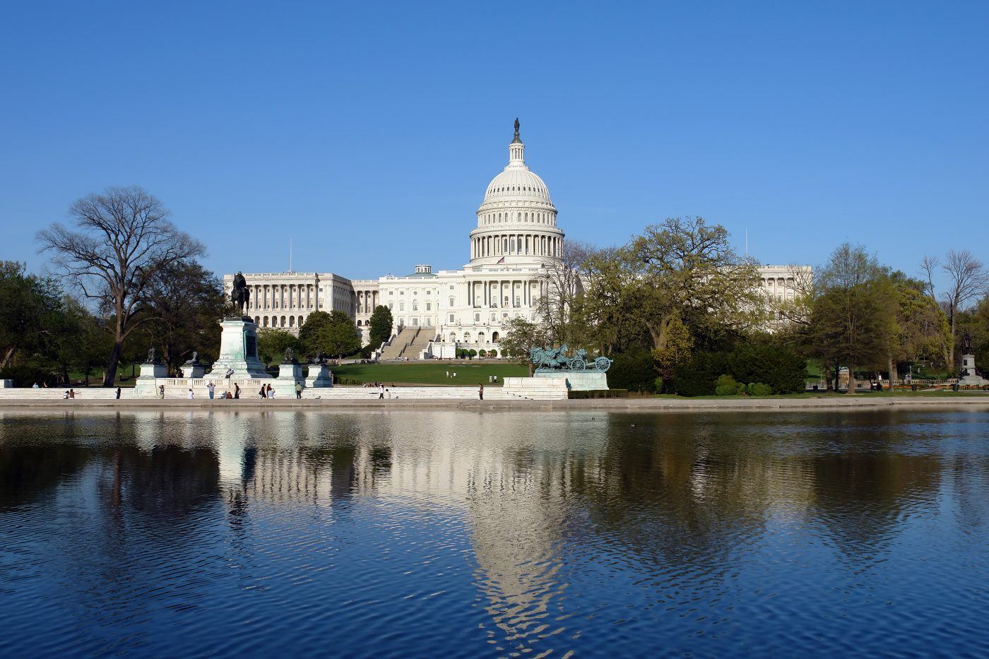 US Capitol and Reflection of Capitol hill Washington DC