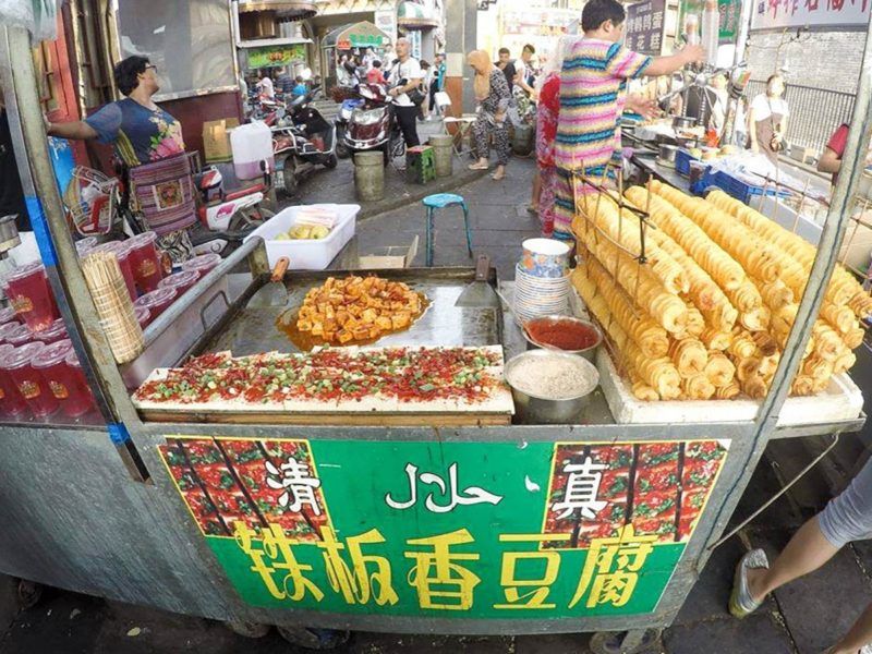 street food stall in China