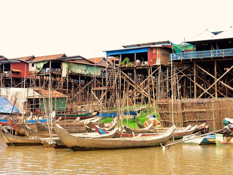 Stilted houses at Tonle Sap Lake