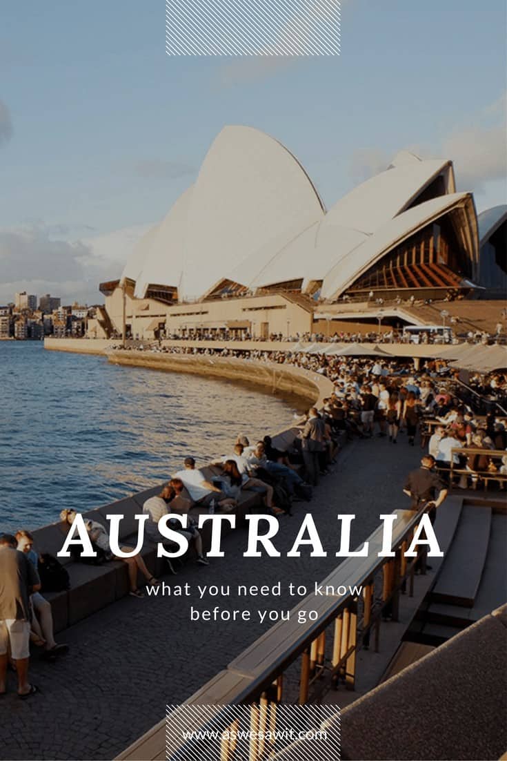 Here's a useful list of important things to know about Australia before you go.