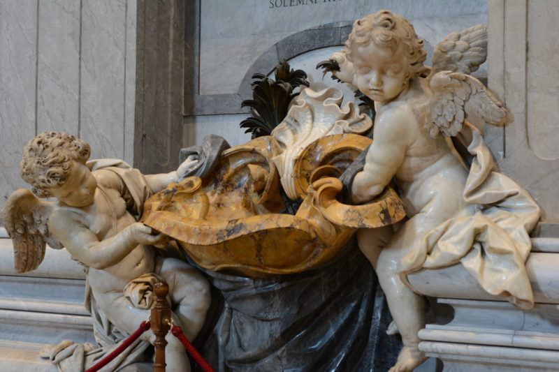 cherub statue at St. Peter's Basiilica