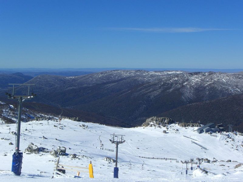 Ski slope at Thredbo, one of the 8 best places to ski in Australia