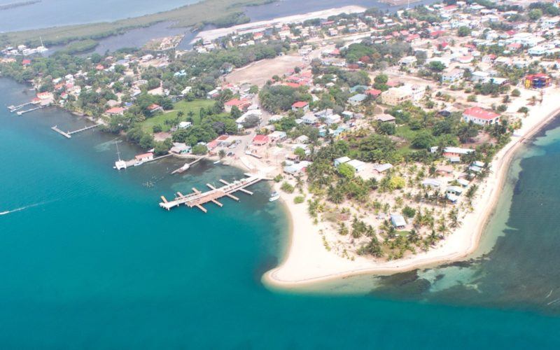 Aerial view of Placencia