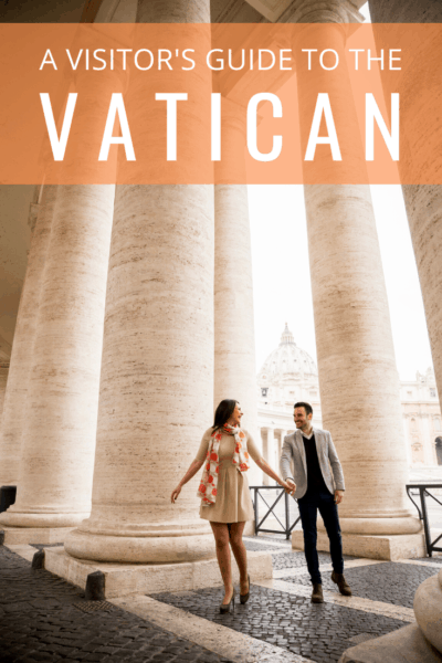 a couple touring the vatican text says a visitor's guide to the vatican