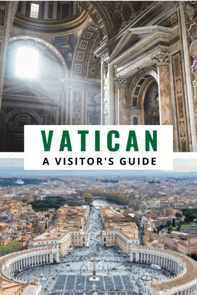 collage from the vatican text says vatican a visitor's guide