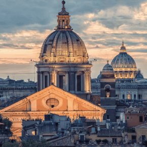 the vatican at sunset