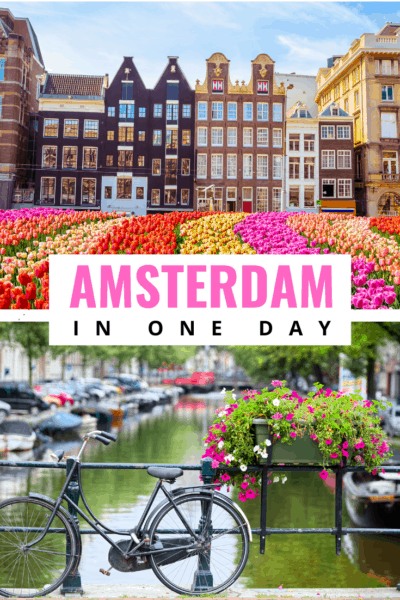 Collage text says amsterdam in one day