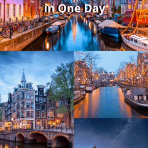 Collage text says amsterdam in one day