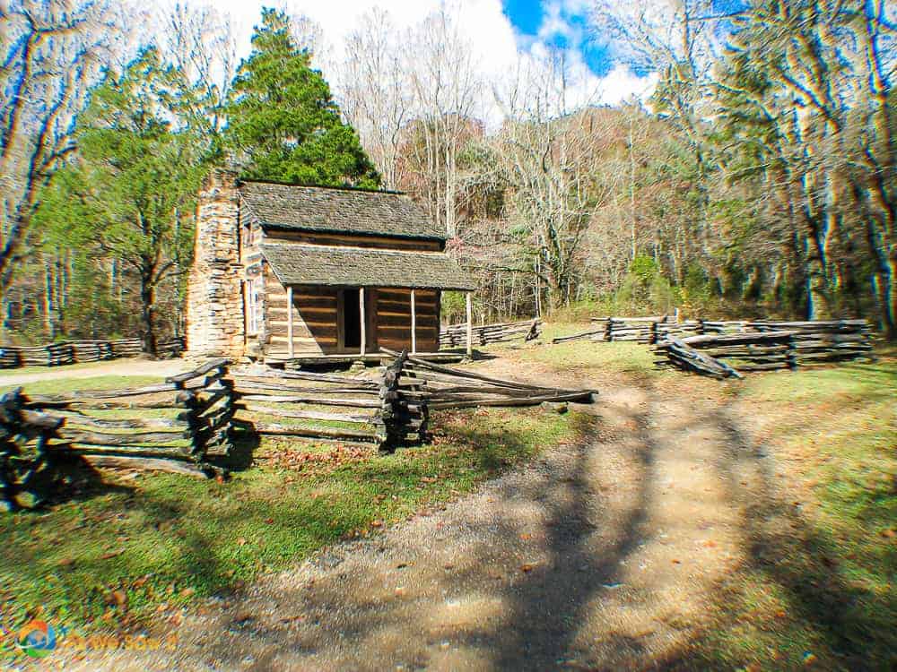 1800s log home in Cades Cove, Great Smoky Mountains National Park