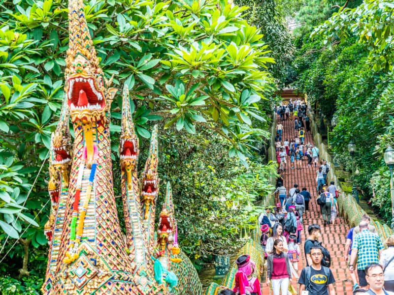 doi suthep stairway chiang mai