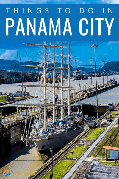 windjammer cruise boat passing through the panama canal text says things to do in panama city