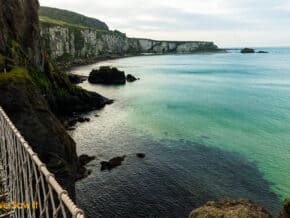 Northern Ireland cliffs seen from Rope Bridge