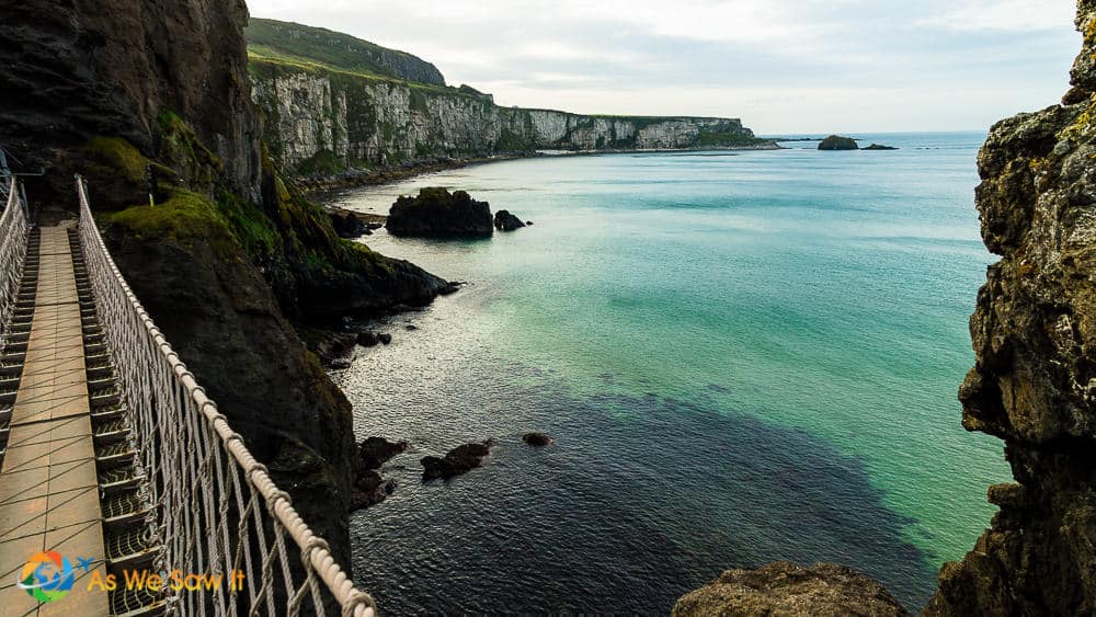 Northern Ireland cliffs seen from Rope Bridge