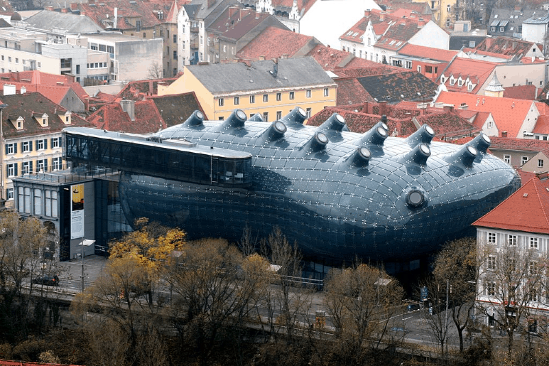 Building in Graz Austria called Kunsthaus vom Schlossberg