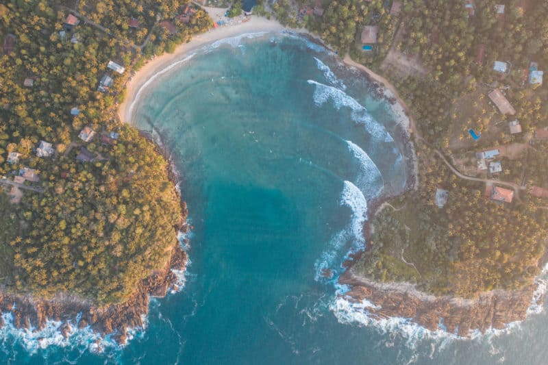 Aerial View of Hiriketiya Beach