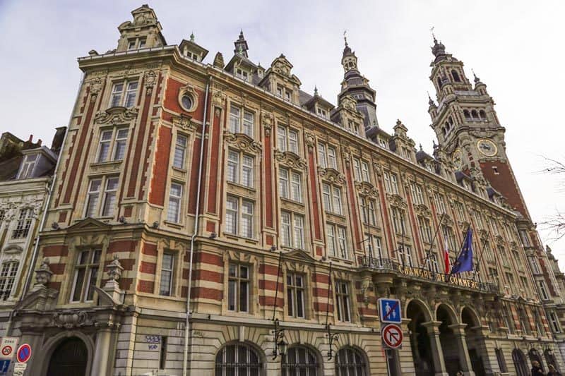 Facade of a building in Lille, displaying Flemish architecture