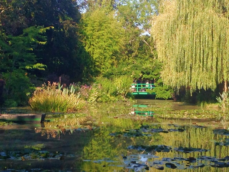 Pond and bridge at Monet's garden in Giverny