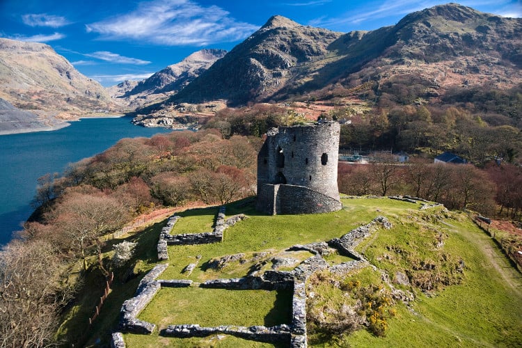 overview of dolbadarn castle in wales