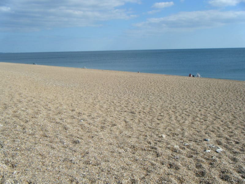 wide sandy beach