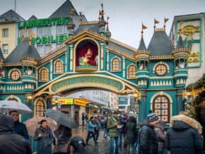 Entrance gate to cologne's christmas market
