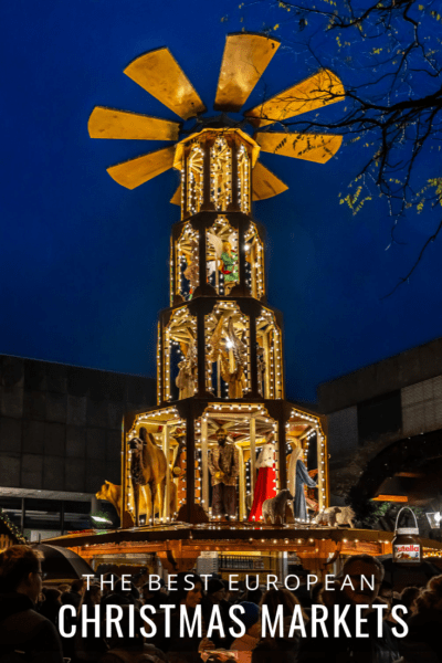 christmas pyramid in germany text says the best european christmas markets