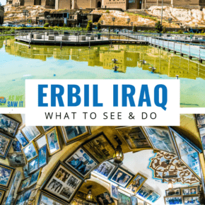 Top photo shows Erbil Citadel. Bottom image shows a part of the Erbil souk