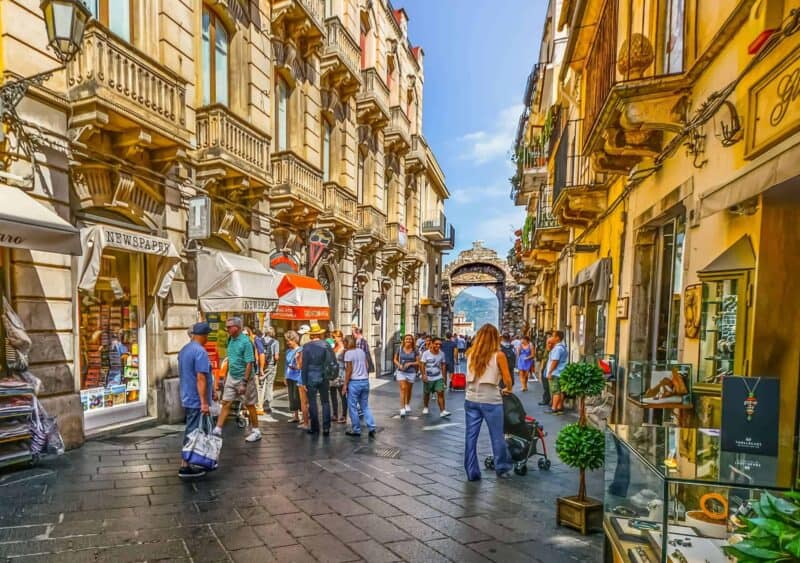 street in taormina