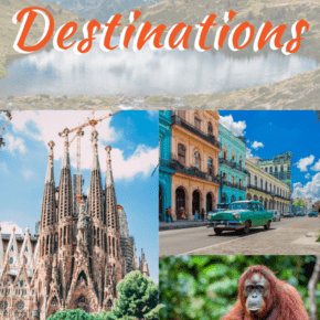 collage text reads 5 family vacation destinations
