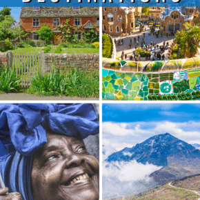 collage text reads top 5 family vacation destinations