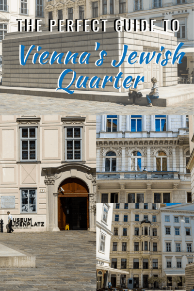 collage text says a walking tour of vienna's jewish quarter
