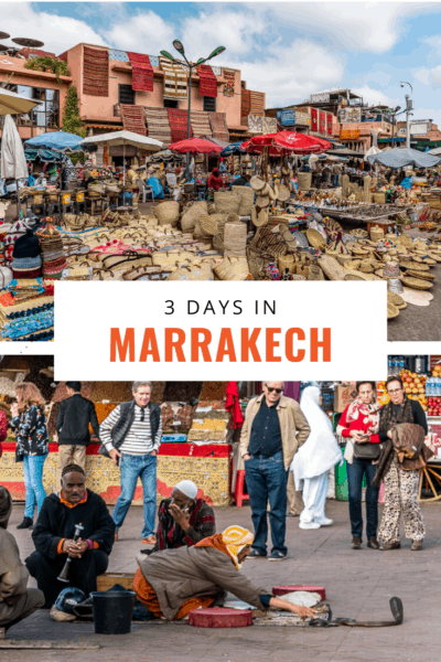 marrakech markets text says 3 days in marrakech