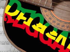 Jamaica itinerary reggae labeled guitar